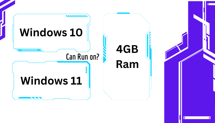 Can windows 10 and 11 run on 4GB RAM?