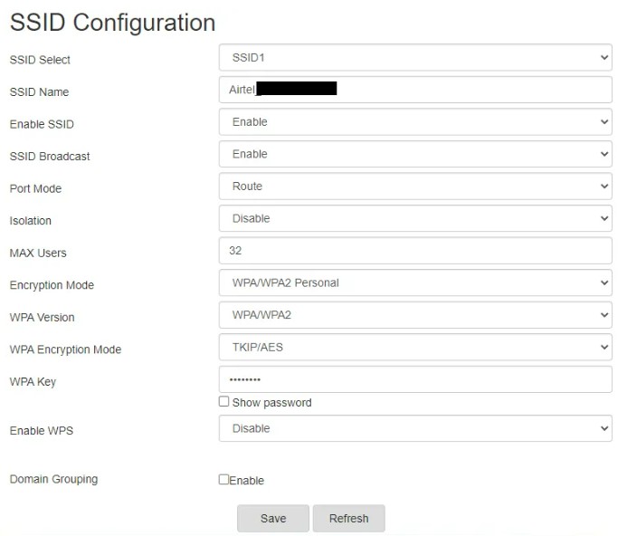 SSID Configuration